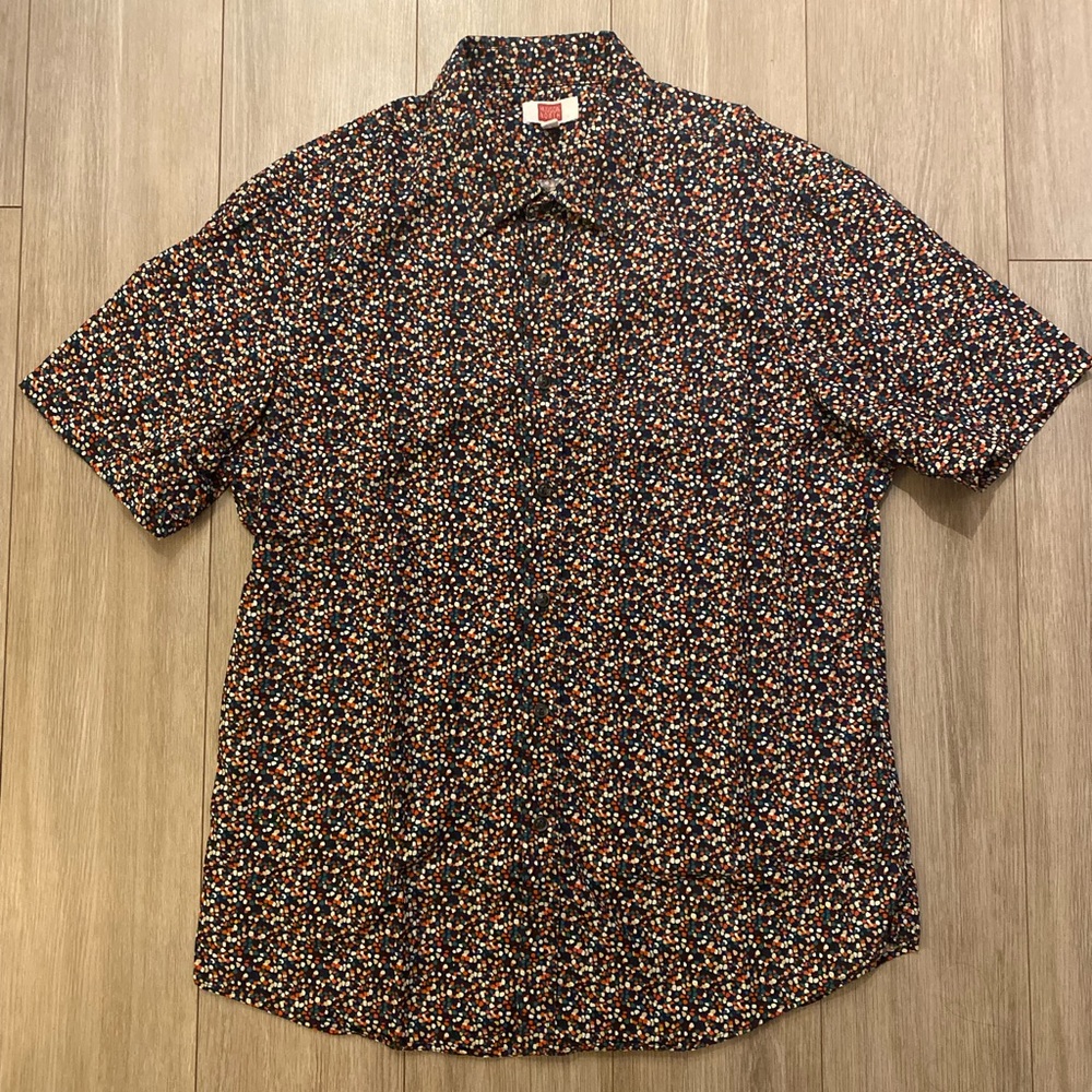 Vintage Patterned Button Up Shirt